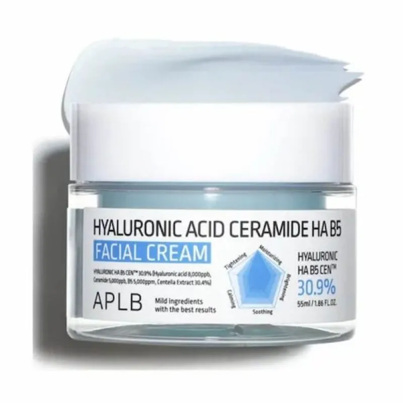 APLB Hyaluronic Acid Ceramide HA B5 Cream – veido kremas, 55 ml APLB Hyaluronic Acid Ceramide HA B5 Cream – veido kremas, 55 ml