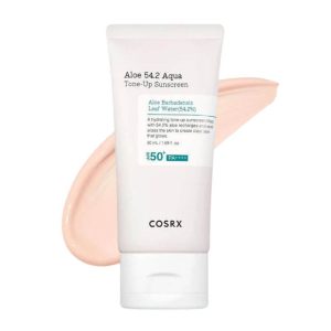 COSRX Aloe 54.2 Aqua Tone-up Sunscreen SPF50+/PA++++ tonuojantis kremas nuo saulės 50ml