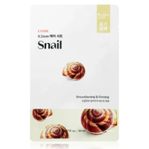 Etude 0.2 Therapy Air Mask Snail - lakštinė drėkinanti veido kaukė su sraigių ekstraktu  20ml