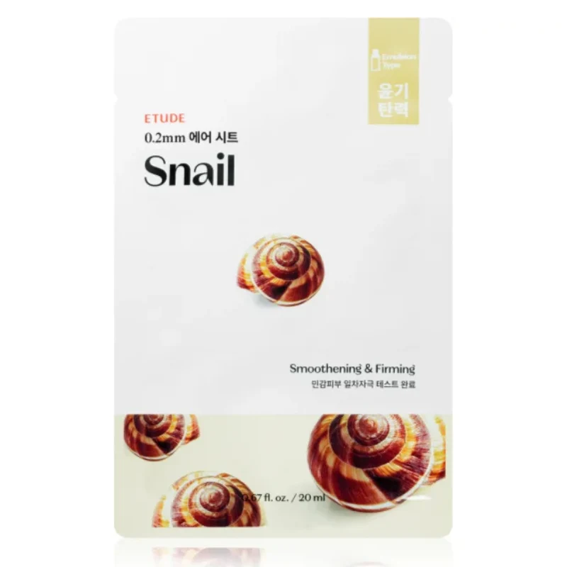Etude 0.2 Therapy Air Mask Snail - lakštinė drėkinanti veido kaukė su sraigių ekstraktu 20ml Etude 0.2 Therapy Air Mask Snail - lakštinė drėkinanti veido kaukė su sraigių ekstraktu 20ml