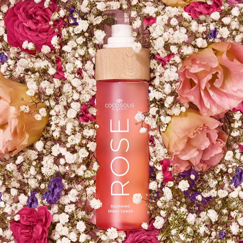 Cocosolis ROSE Soothing Spray Toner raminamasis veido tonikas, 110ml Cocosolis ROSE Soothing Spray Toner raminamasis veido tonikas, 110ml