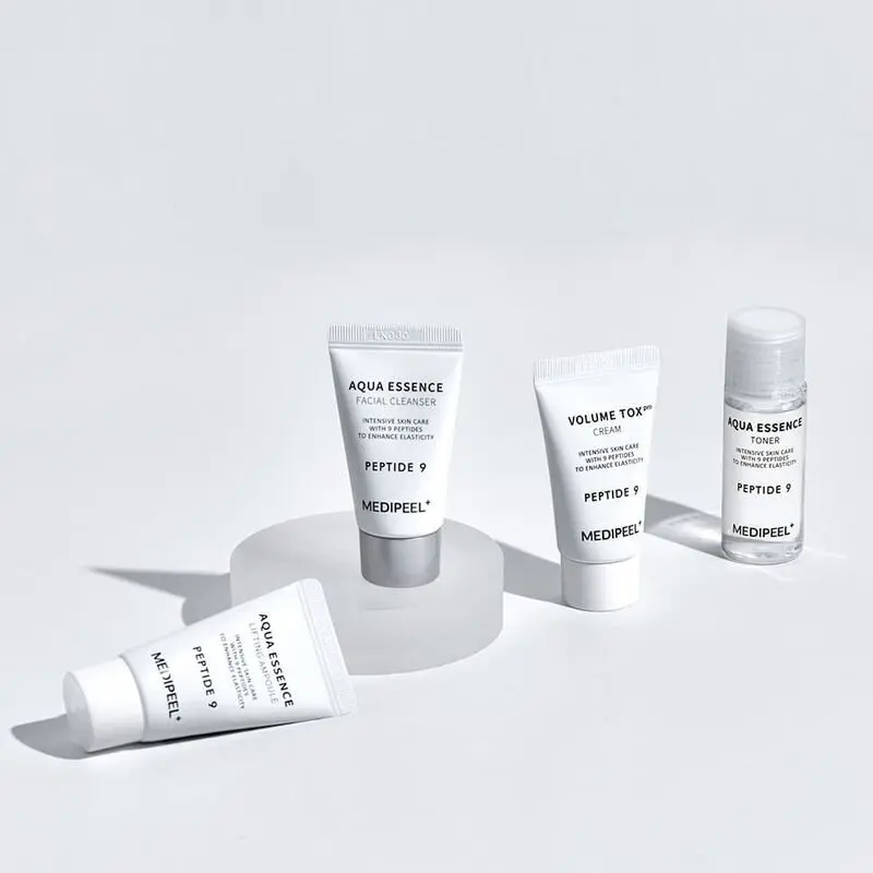 MEDI-PEEL Peptide 9 Aqua Essence Trial Kit – drėkinantis ir stangrinantis odos priežiūros rinkinys su peptidais ir kolagenu 1vnt MEDI-PEEL Peptide 9 Aqua Essence Trial Kit – drėkinantis ir stangrinantis odos priežiūros rinkinys su peptidais ir kolagenu 1vnt