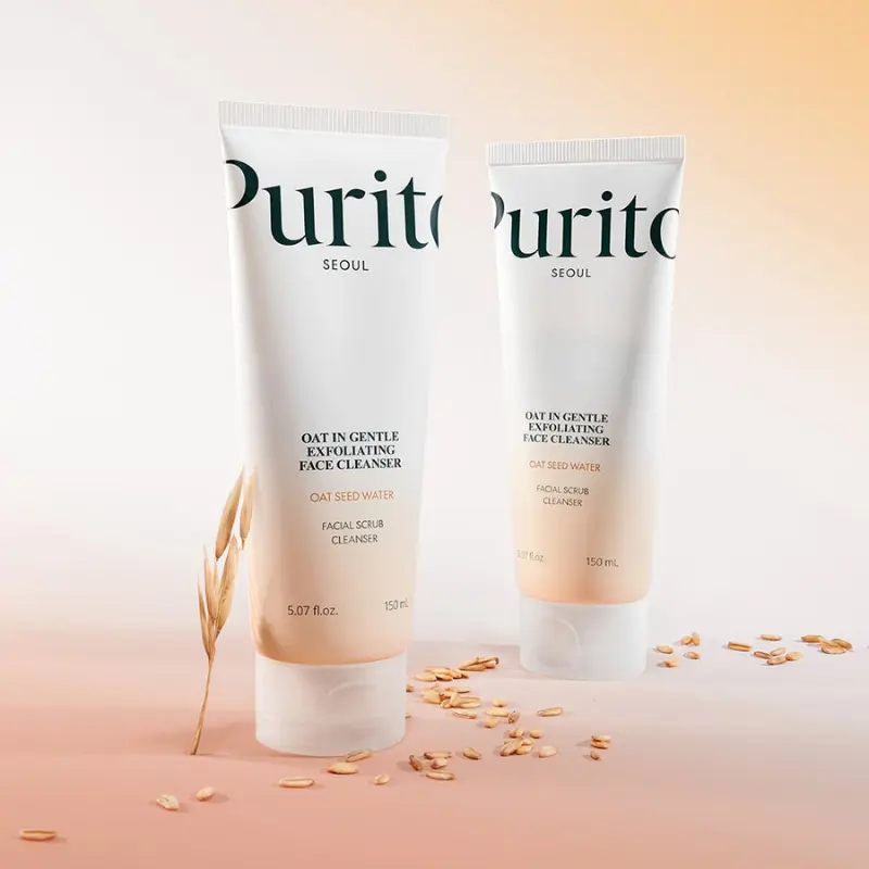 PURITO SEOUL Oat In Gentle Exfoliating Face Cleanser veido prausiklis 150ml PURITO SEOUL Oat In Gentle Exfoliating Face Cleanser veido prausiklis 150ml