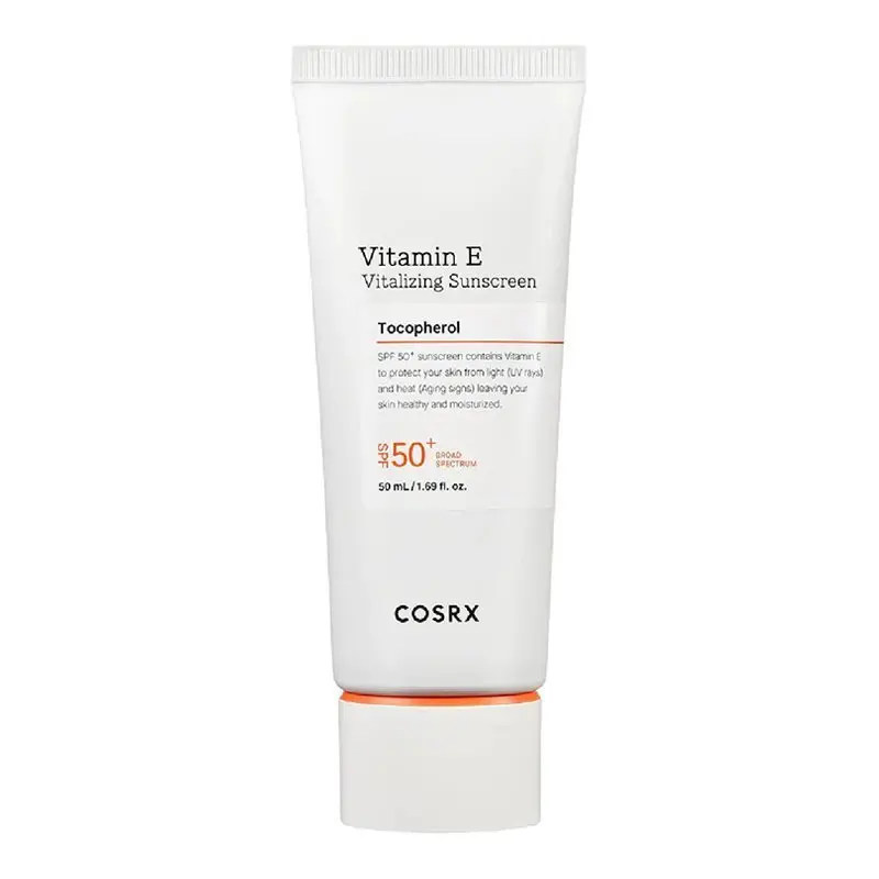 COSRX Vitamin E Vitalizing Sunscreen SPF 50+ - veido kremas nuo saulės, 50 ml COSRX Vitamin E Vitalizing Sunscreen SPF 50+ - veido kremas nuo saulės, 50 ml