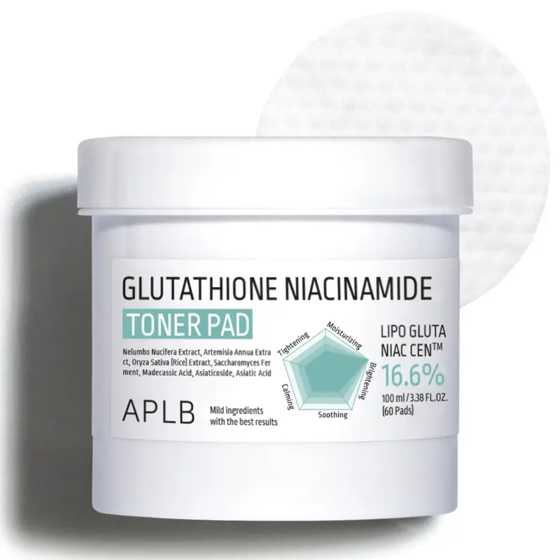 APLB Glutathione Niacinamide Toner Pad - padeliai, 60 vnt. APLB Glutathione Niacinamide Toner Pad - padeliai, 60 vnt.