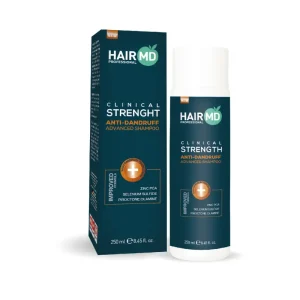 Hairmd Clinical Advanced Dandruff Shampoo - intensyvaus poveikio šampūnas nuo pleiskanų,  250 ml