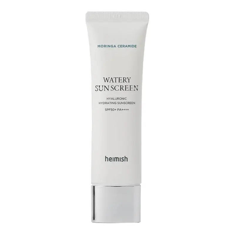HEIMISH Moringa Ceramide Hyaluronic Hydrating Watery Sunscreen – veido kremas nuo saulės, 50 ml HEIMISH Moringa Ceramide Hyaluronic Hydrating Watery Sunscreen – veido kremas nuo saulės, 50 ml