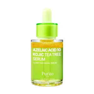 PURITO SEOUL Azelaic Acid 10 Kojic Azulene Serum – raminamasis veido serumas, 30 ml